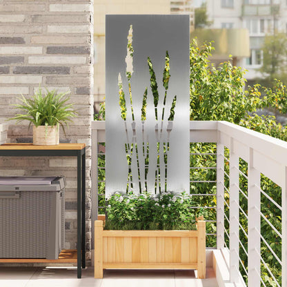 Schermo per privacy in giardino Floreale Argento 50 x 140 cm | homemem39
