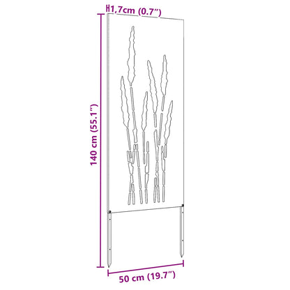 Schermo per privacy in giardino Floreale Argento 50 x 140 cm | homemem39