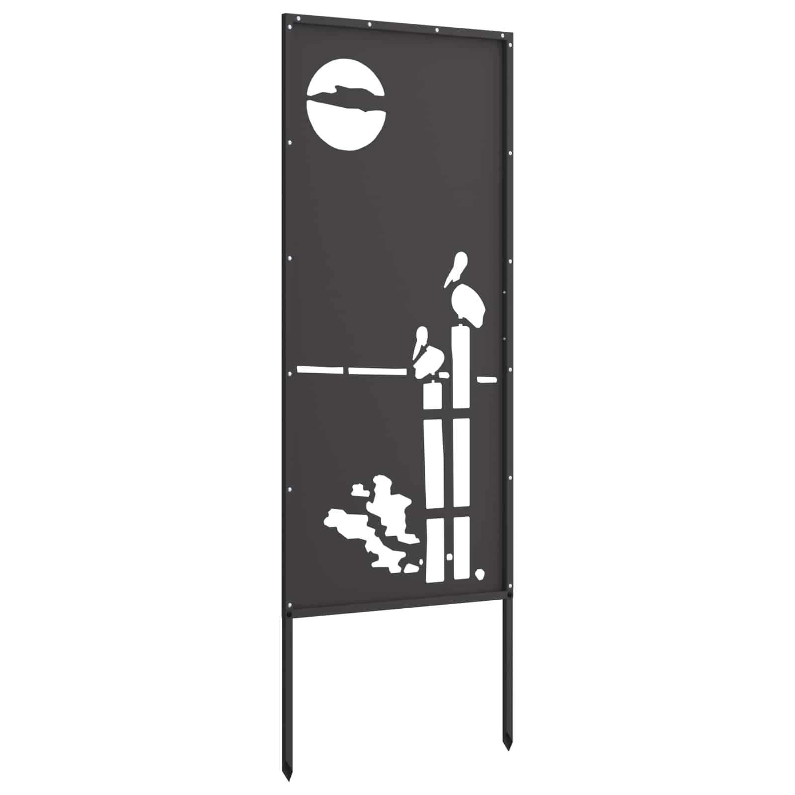 Schermo per privacy in giardino Traforo Nero 50 x 140 cm | homemem39