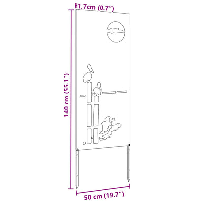Schermo per privacy in giardino Traforo Bianco 50 x 140 cm