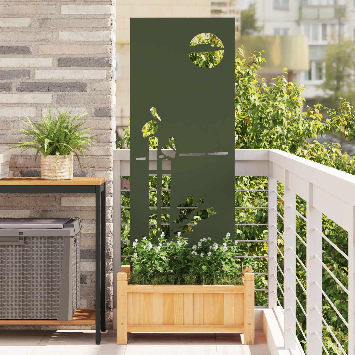 Schermo per privacy in giardino Oliver verde 50 x 140 cm