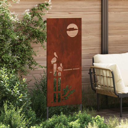 Schermo per privacy in giardino Traforo Ruggine 50 x 140 cm