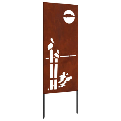 Schermo per privacy in giardino Traforo Ruggine 50 x 140 cm