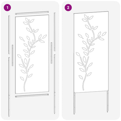 Schermo per privacy in giardino Floreale Bianco 50 x 140 cm