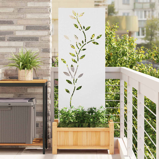 Schermo per privacy in giardino Floreale Bianco 50 x 140 cm