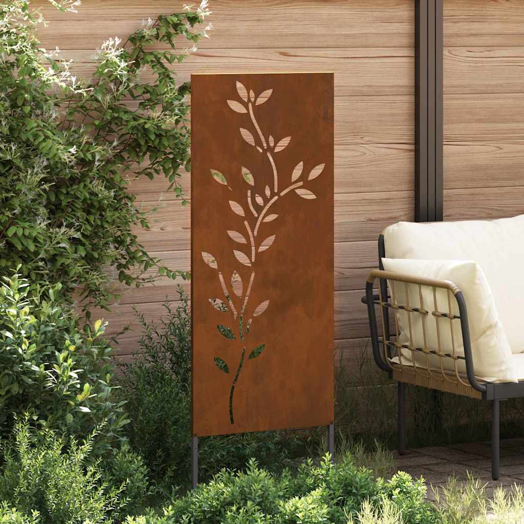 Schermo per privacy in giardino Floreale Ruggine 50 x 140 cm