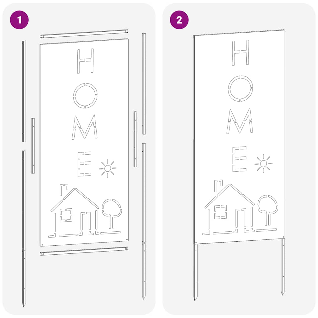 Schermo per privacy in giardino Traforo Bianco 50 x 140 cm