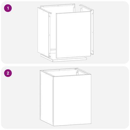 Vaso da giardino Acciaio zincato 32 x 32 x 40 cm