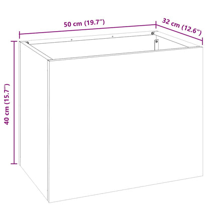 Vaso da giardino Oliver verde 50 x 32 x 40 cm