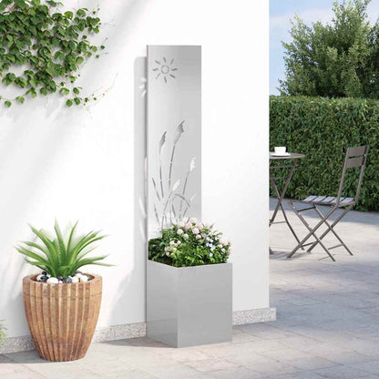 Schermo per privacy in giardino Traforo Argento 32 x 140 cm