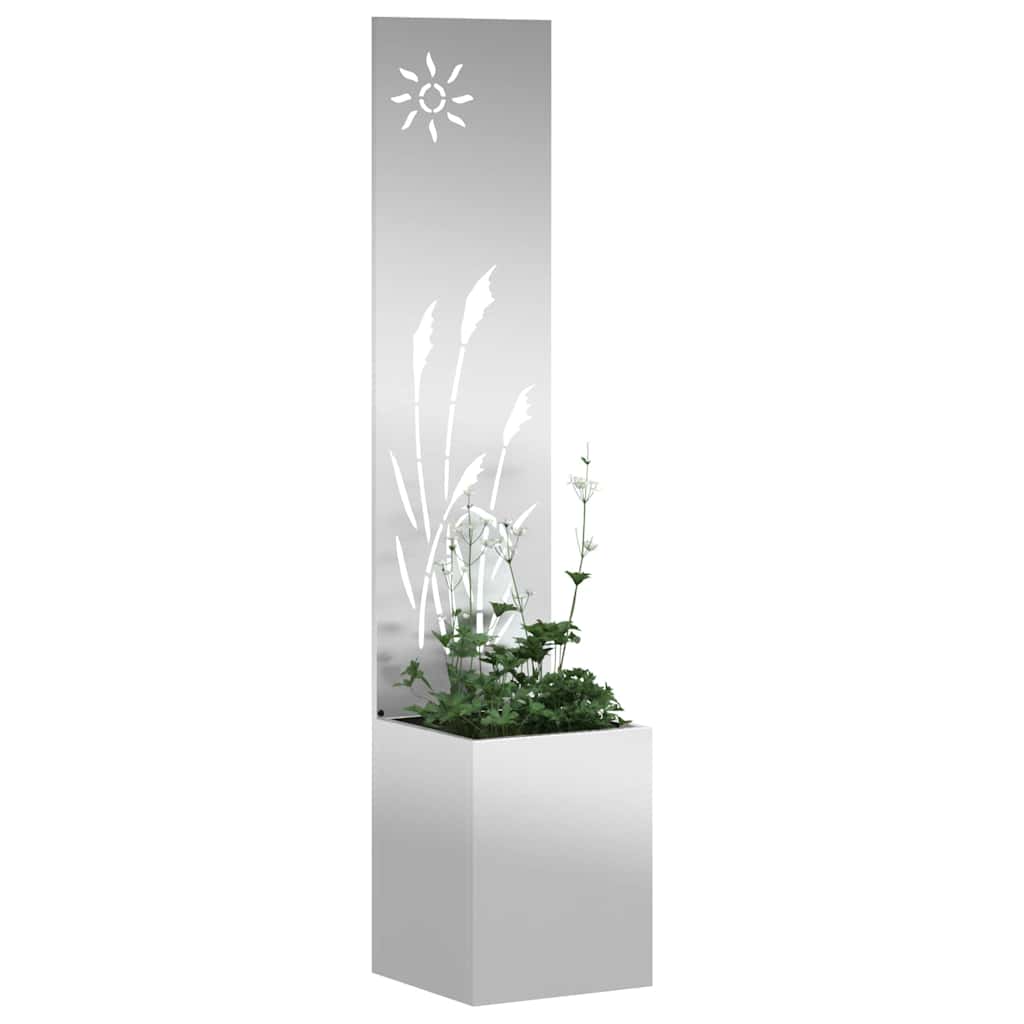 Schermo per privacy in giardino Traforo Argento 32 x 140 cm