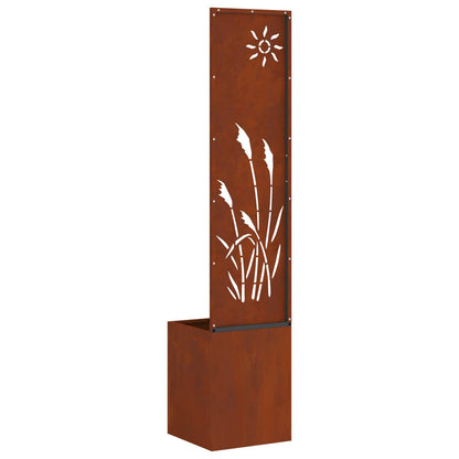 Schermo per privacy in giardino Traforo Ruggine 32 x 140 cm