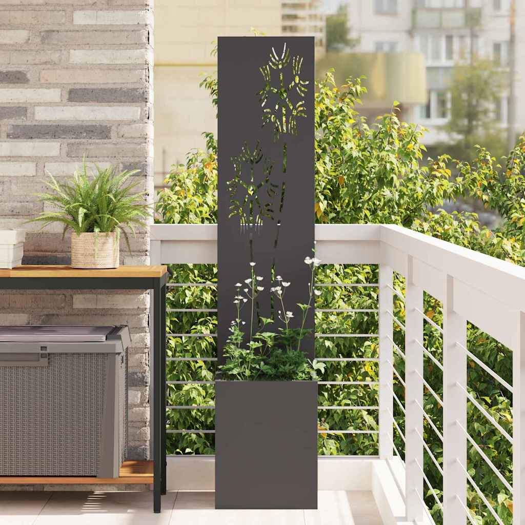 Schermo per privacy in giardino Floreale Nero 32 x 150 cm