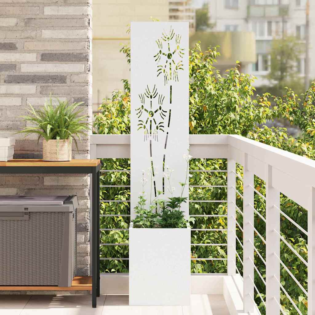 Schermo per privacy in giardino Floreale Bianco 32 x 150 cm