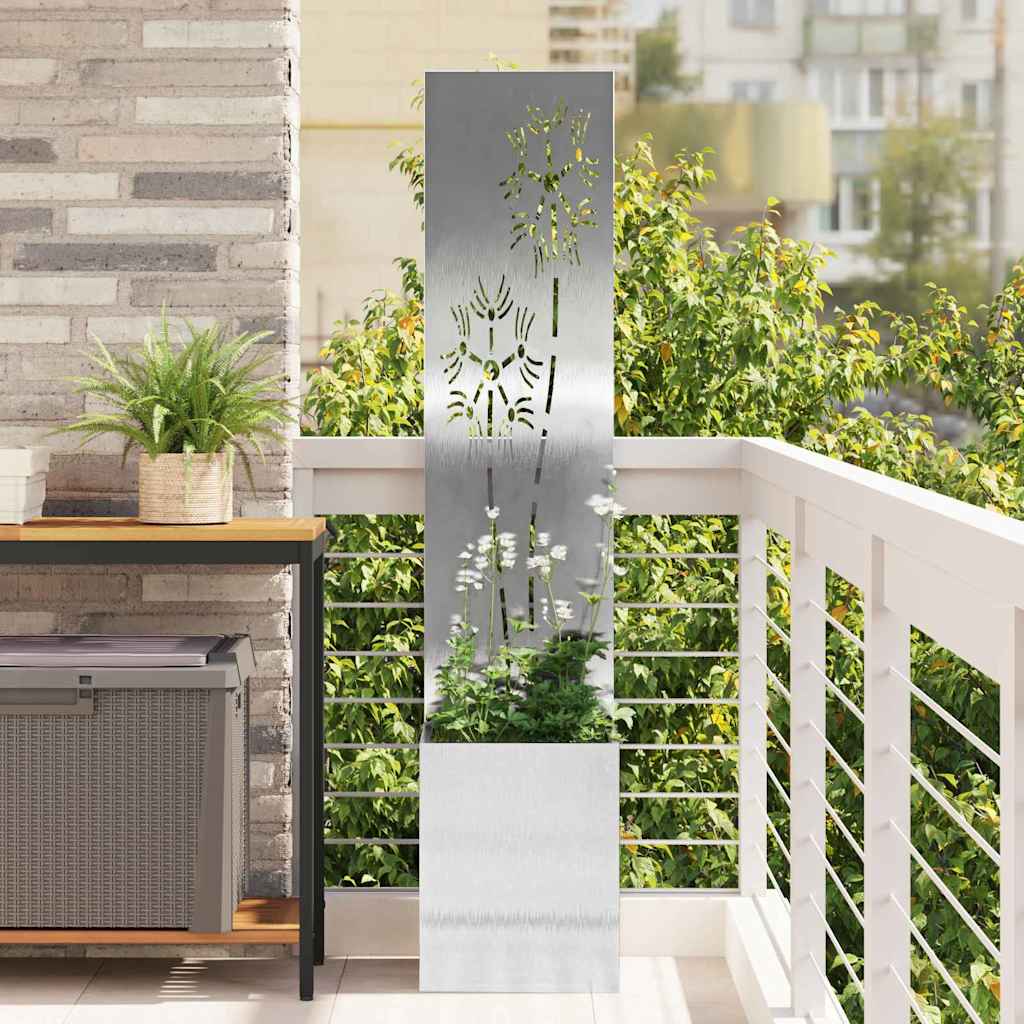 Schermo per privacy in giardino Floreale Argento 32 x 150 cm
