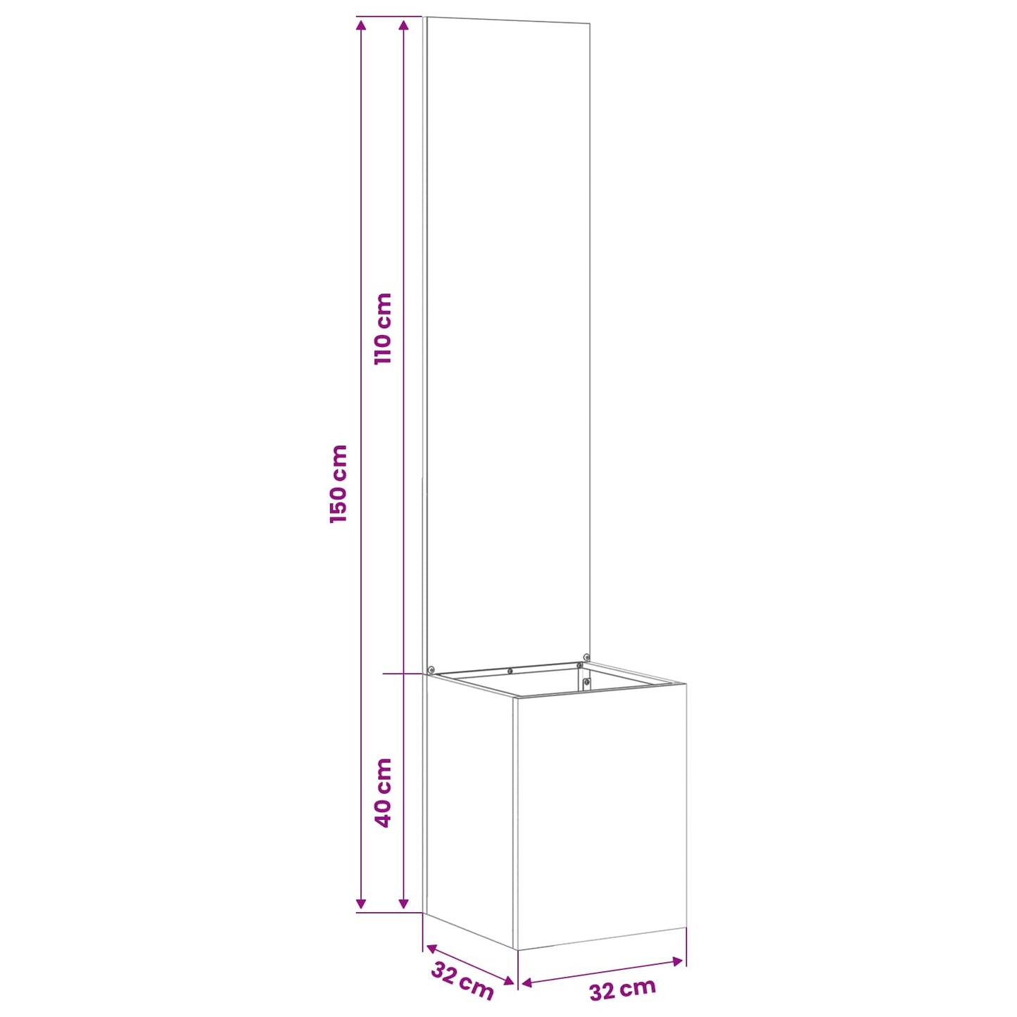 Schermo per privacy in giardino Traforo Bianco 32 x 150 cm