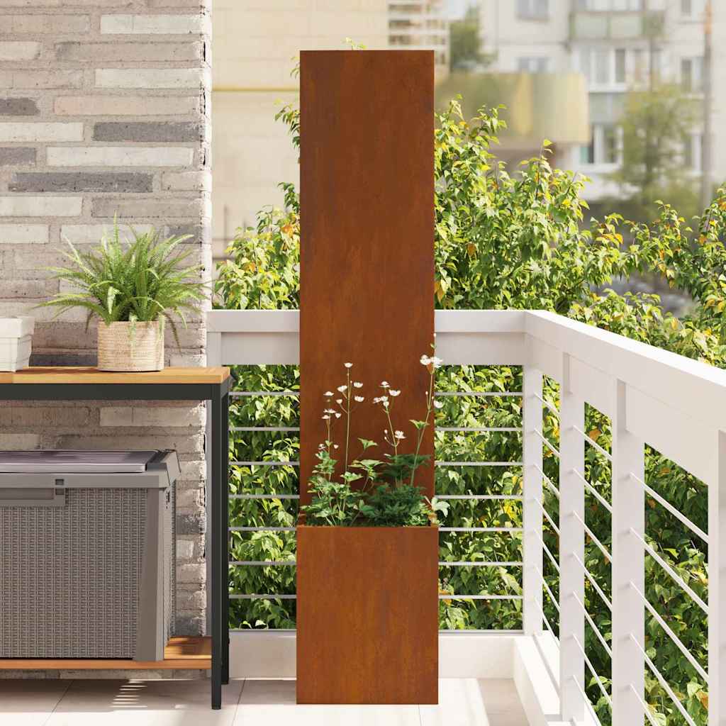 Schermo per privacy in giardino Traforo Ruggine 32 x 150 cm
