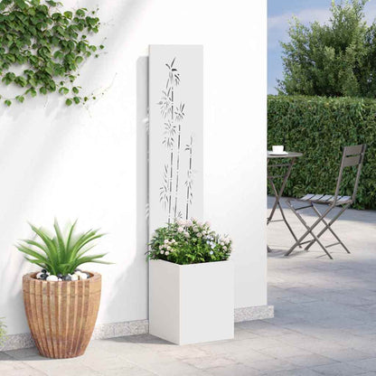 Schermo per privacy in giardino Floreale Bianco 32 x 140 cm