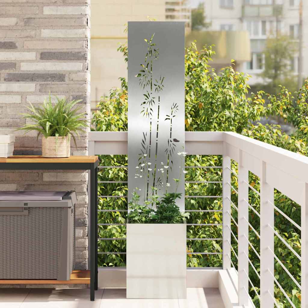 Schermo per privacy in giardino Floreale Argento 32 x 150 cm
