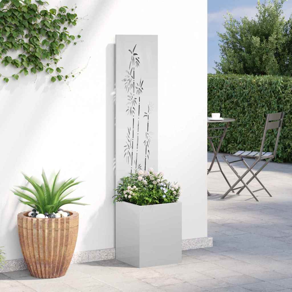 Schermo per privacy in giardino Floreale Argento 32 x 150 cm | homemem39