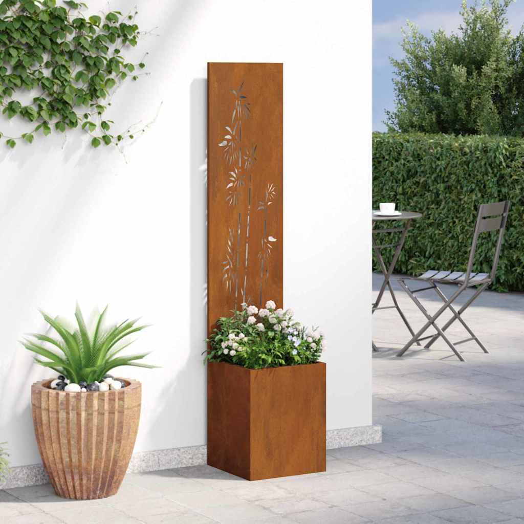Schermo per privacy in giardino Floreale Ruggine 32 x 140 cm