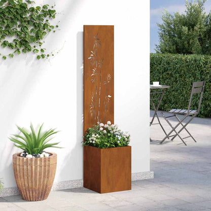 Schermo per privacy in giardino Floreale Ruggine 32 x 140 cm