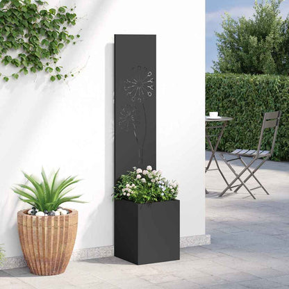 Schermo per privacy in giardino Traforo Nero 32 x 140 cm