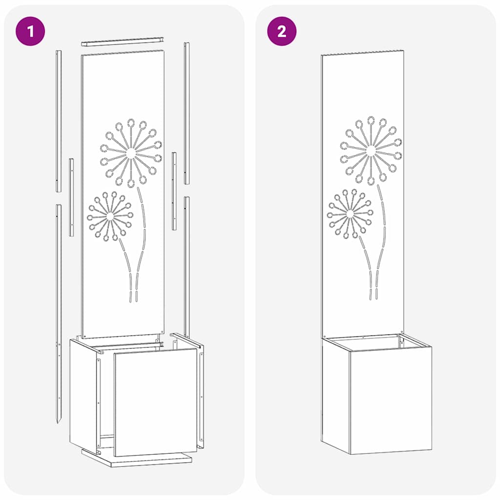 Schermo per privacy in giardino Traforo Argento 32 x 150 cm | homemem39