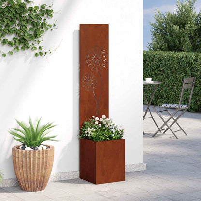 Schermo per privacy in giardino Traforo Ruggine 32 x 140 cm