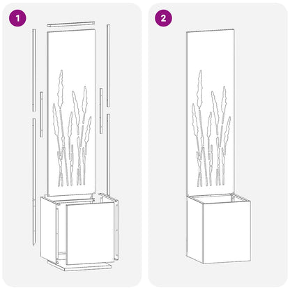 Schermo per privacy in giardino Traforo Argento 32 x 150 cm