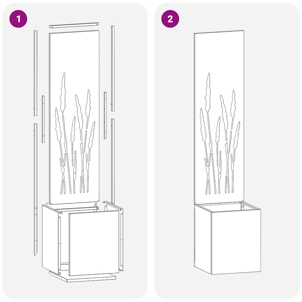 Schermo per privacy in giardino Traforo Argento 32 x 150 cm | homemem39
