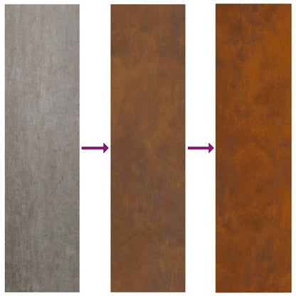 Schermo per privacy in giardino Traforo Ruggine 32 x 140 cm