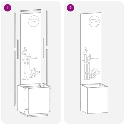 Schermo per privacy in giardino Traforo Antracite 32 x 140 cm