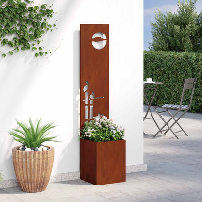 Schermo per privacy in giardino Traforo Ruggine 32 x 150 cm