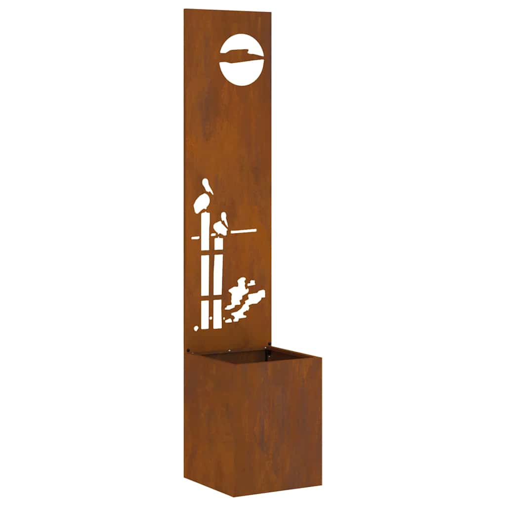 Schermo per privacy in giardino Traforo Ruggine 32 x 140 cm