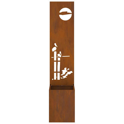 Schermo per privacy in giardino Traforo Ruggine 32 x 140 cm