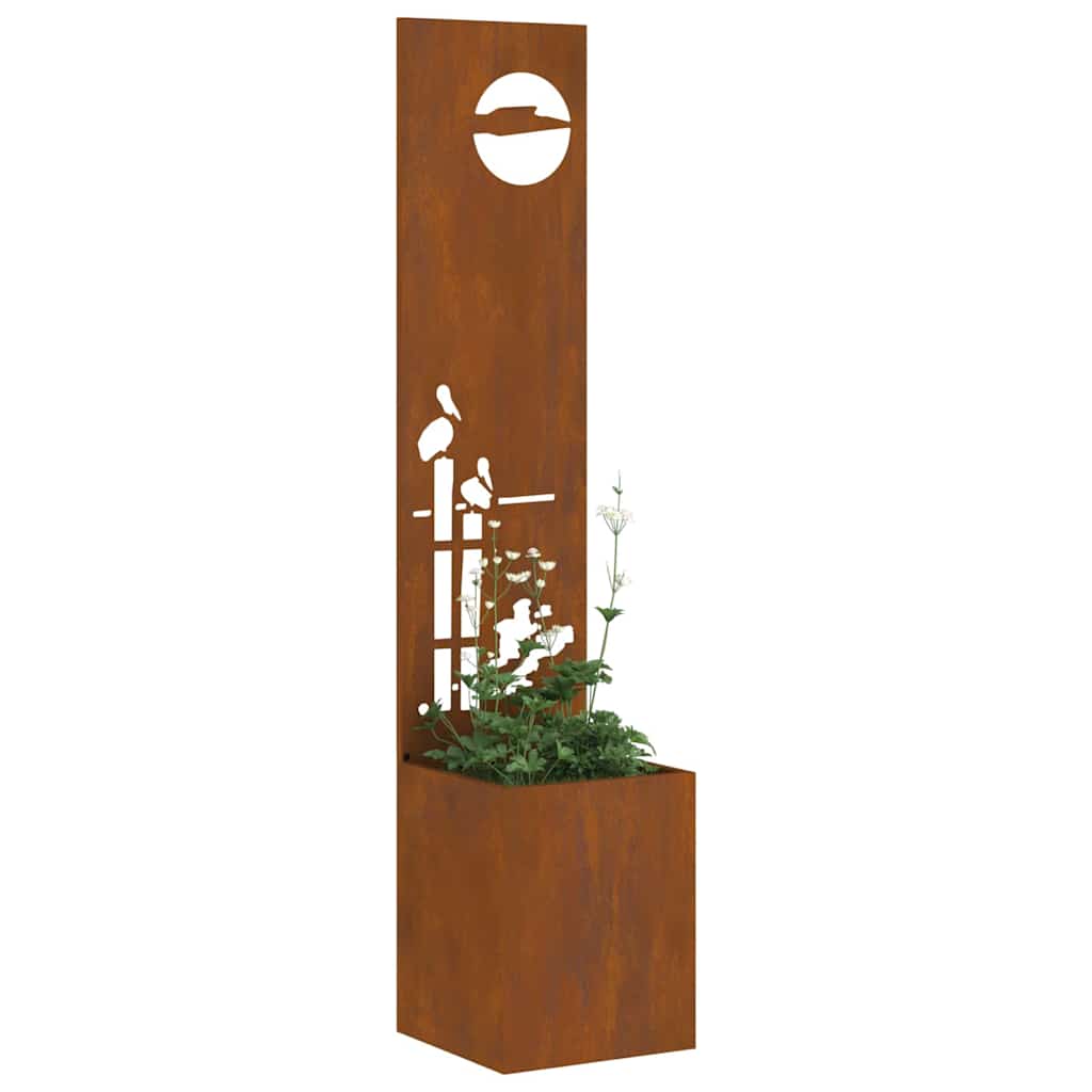 Schermo per privacy in giardino Traforo Ruggine 32 x 140 cm