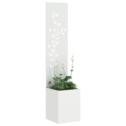 Schermo per privacy in giardino Floreale Bianco 32 x 140 cm
