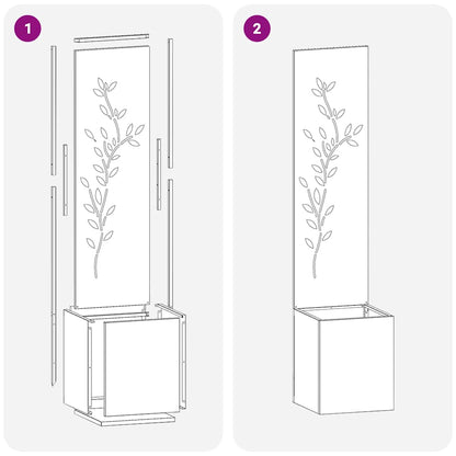 Schermo per privacy in giardino Argento 32 x 32 x 150 cm | homemem39