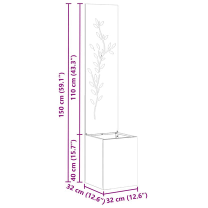 Schermo per privacy in giardino Argento 32 x 32 x 150 cm