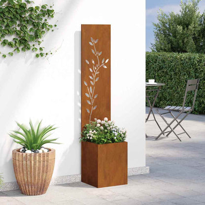 Schermo per privacy in giardino Floreale Ruggine 32 x 140 cm
