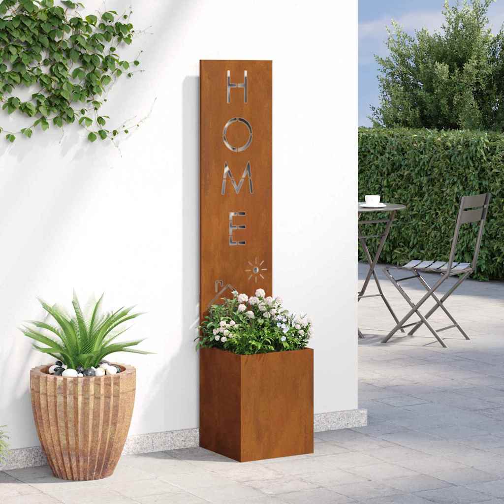 Schermo per privacy in giardino Traforo Ruggine 32 x 140 cm