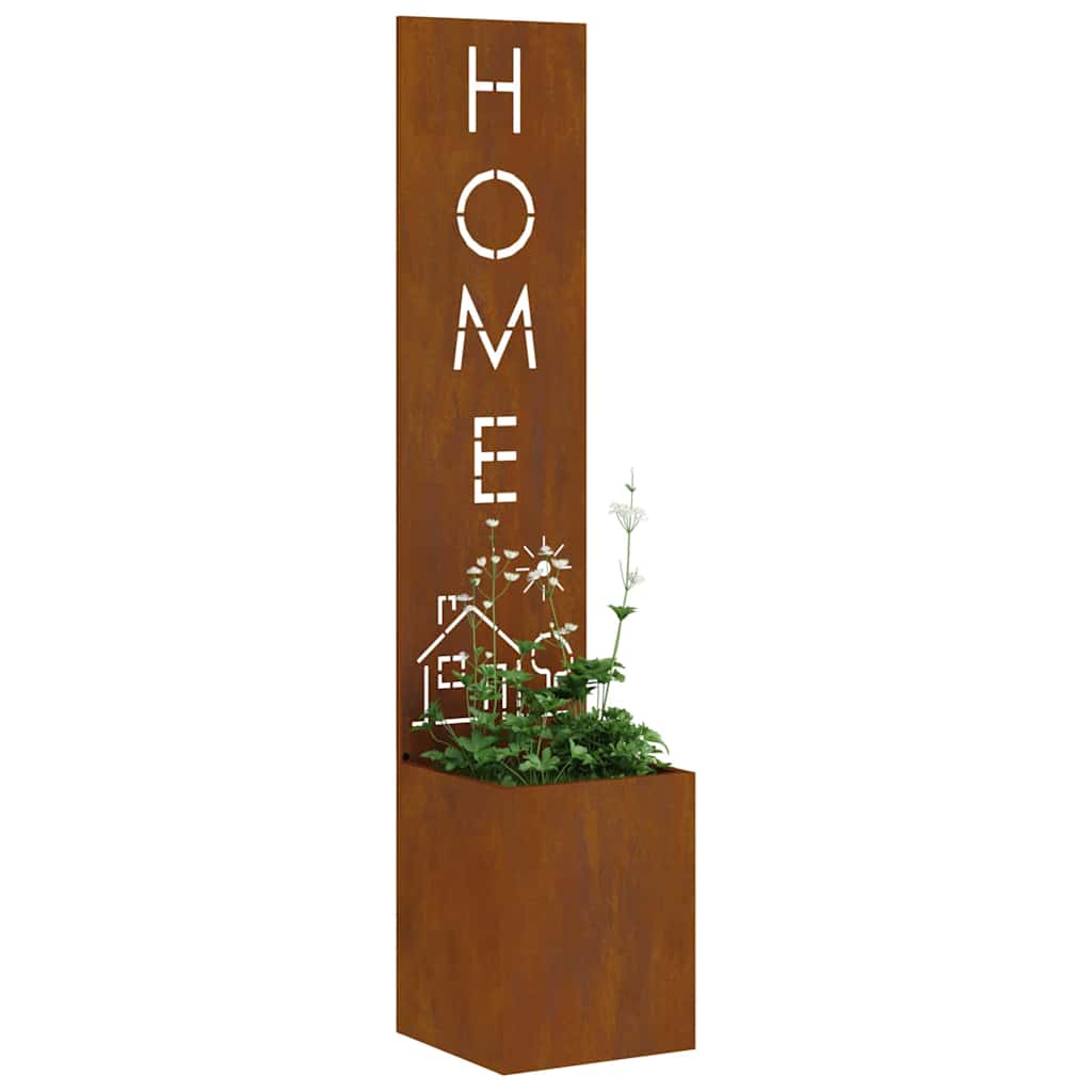 Schermo per privacy in giardino Traforo Ruggine 32 x 140 cm