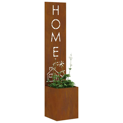 Schermo per privacy in giardino Traforo Ruggine 32 x 140 cm