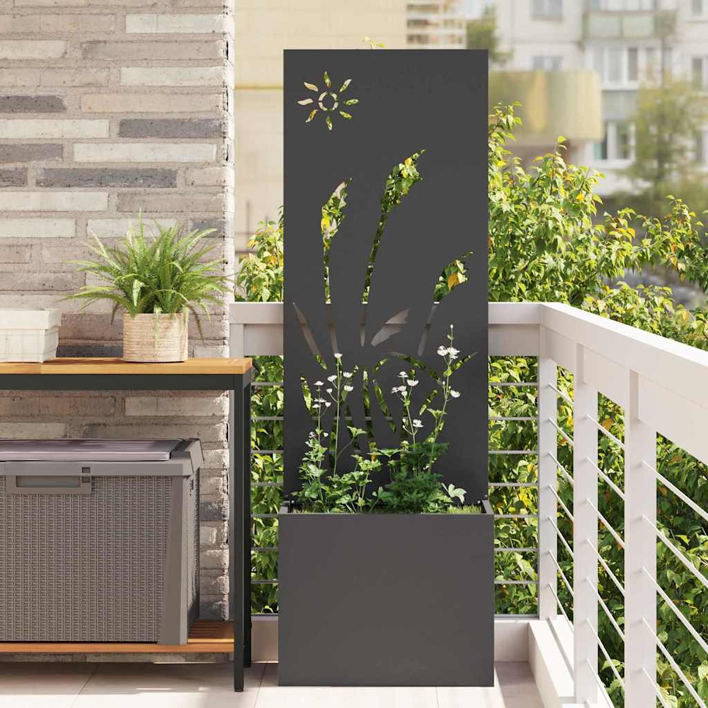 Schermo per privacy in giardino Traforo Nero 50 x 150 cm