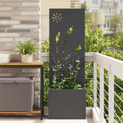 Schermo per privacy in giardino Traforo Nero 50 x 150 cm