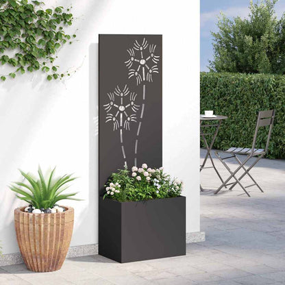 Schermo per privacy in giardino Floreale Nero 50 x 140 cm