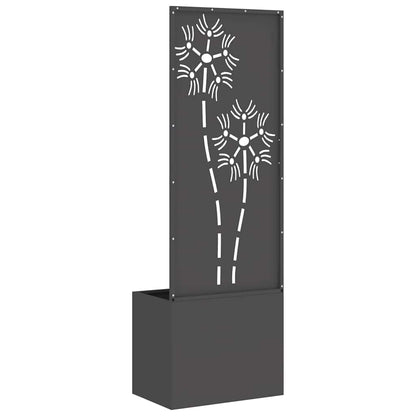 Schermo per privacy in giardino Floreale Nero 50 x 32 x 150 cm