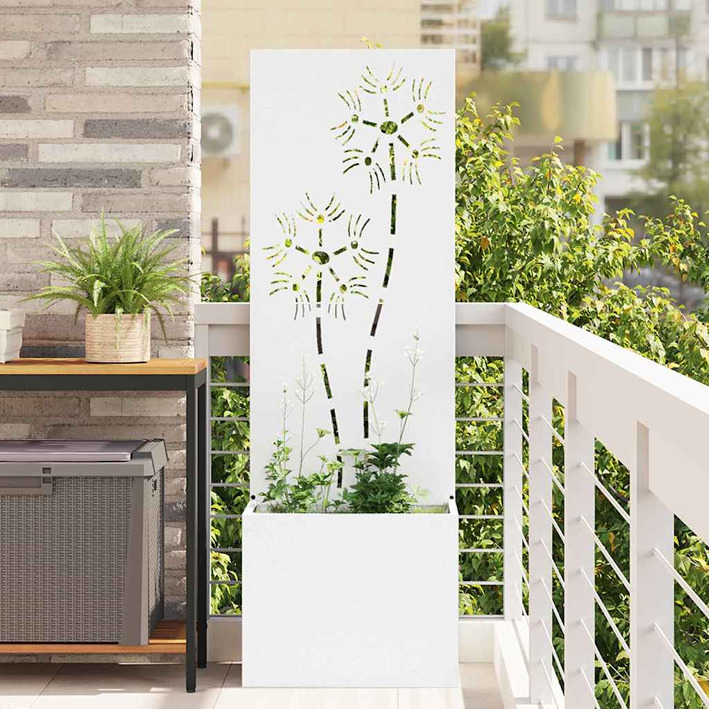 Schermo per privacy in giardino Floreale Bianco 50 x 150 cm