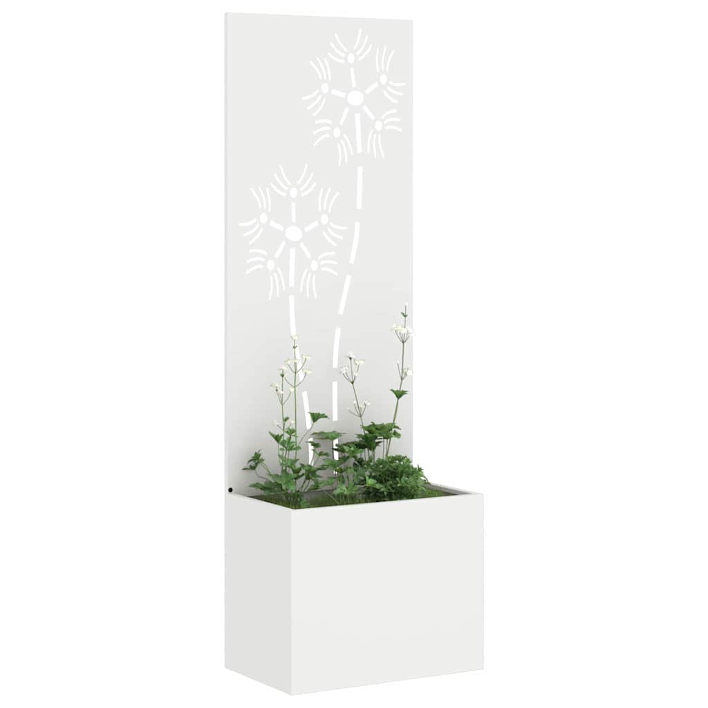 Schermo per privacy in giardino Floreale Bianco 50 x 140 cm